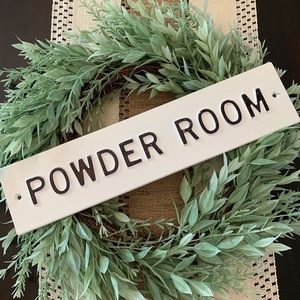 Hearth and Hand Magnolia Metal Powder Room Bathroom Sign